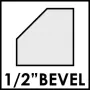 ▲ BEVELED EDGE