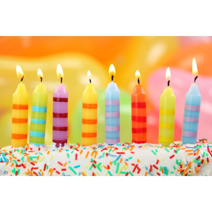 Birthday Candles On Colorful Background - ID # 14147109