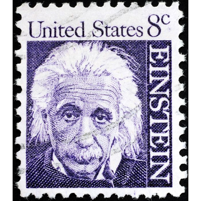 Albert Einstein Portrait On Us Postage Stamp - ID # 14249783