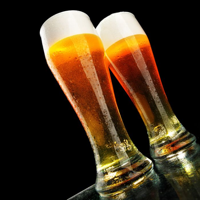 Two Glasses Of Beer With Froth - ID # 15400933