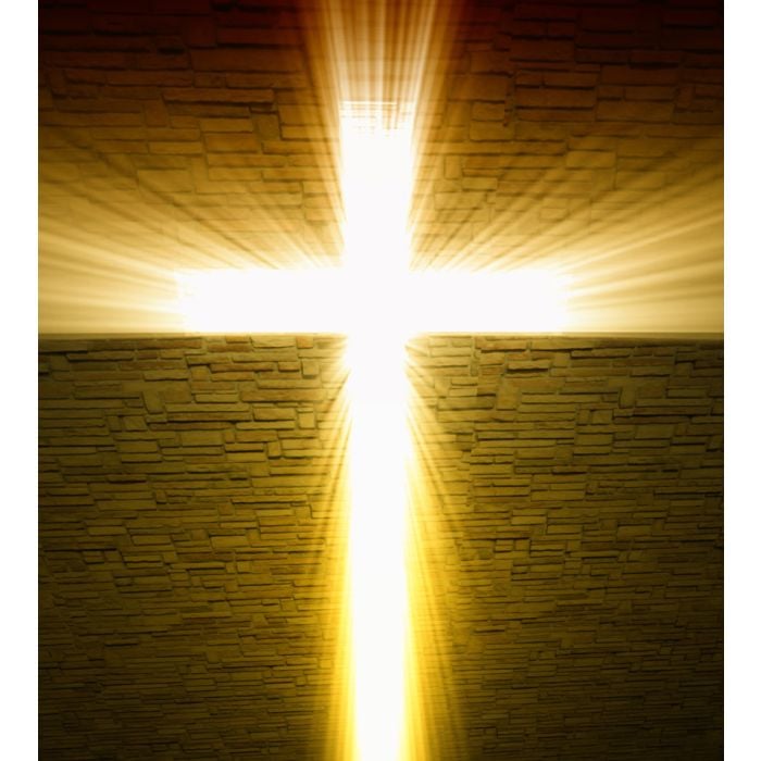 Fine Image Of Christian Cross Of Light Background - ID # 17762116