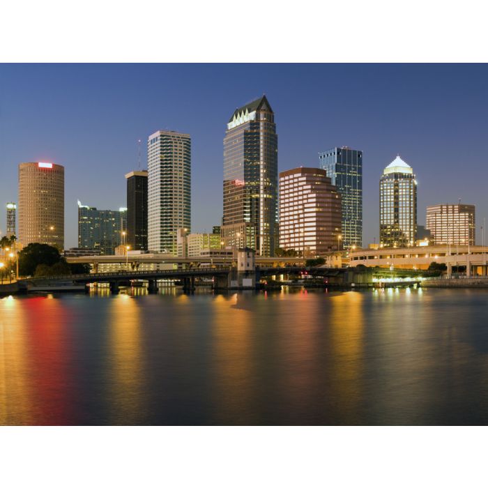 Colorful Downtown Of Tampa - Sunset Time - ID # 18713047