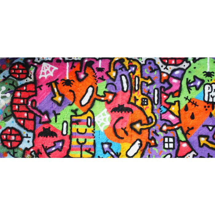 Colorful Graffiti Painted On A Wall - ID # 19586448