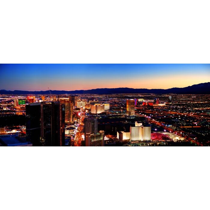 Las Vegas City Skyline Panorama With Sunset - ID # 21679857