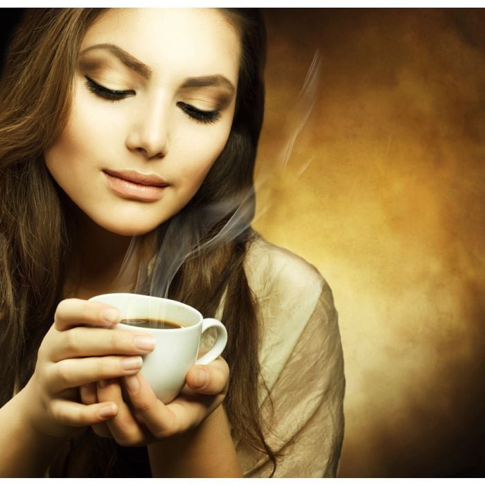 Beautiful Woman With Cup Of Coffee - ID # 27602914