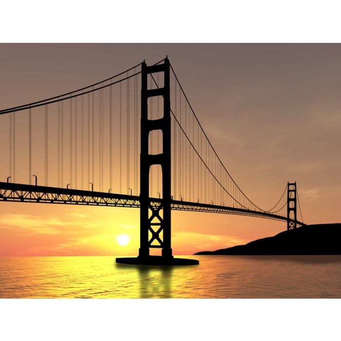 Golden Gate Bridge Over Sunset - ID # 3227303