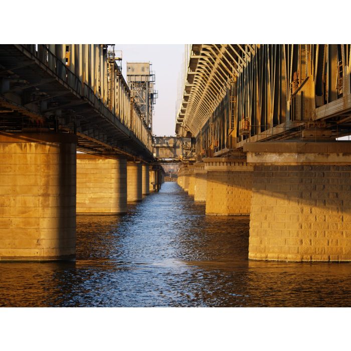 Sea Level View Of Bridge Overhead - ID # 3265240