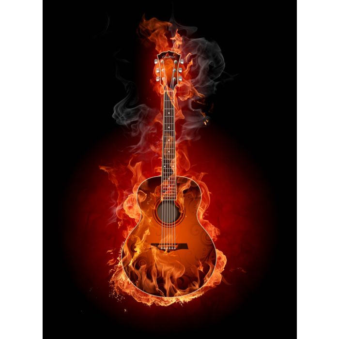 Burning Guitar - Acoustic - ID # 42055201