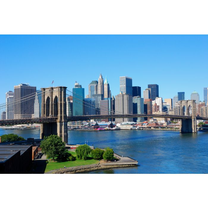 New York City Skyline And Brooklyn Bridge - ID # 4526785