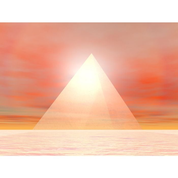 Pyramid To Sun - 3D Render - ID # 48963608