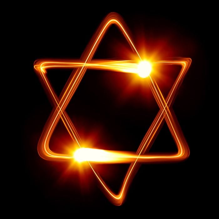 Star Of David Created By Light - ID # 49943935