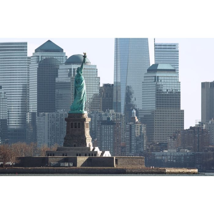 Manhattan Skyline And The Statue Of Liberty - ID # 50753227