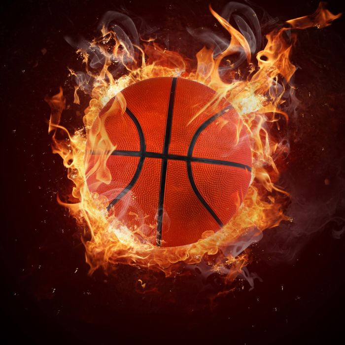 Hot Basketball In Fires Flame - ID # 51435425