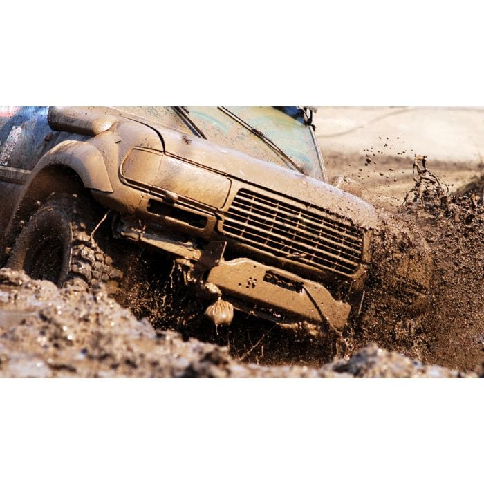 Suv Overcomes Obstacles Dirt -  - ID # 54721529