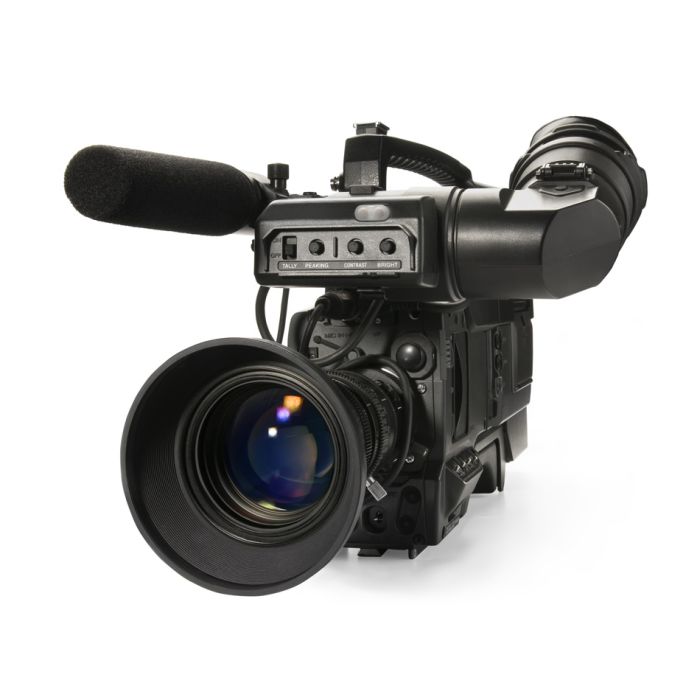 Professional Digital Video Camera On White - ID # 5758378