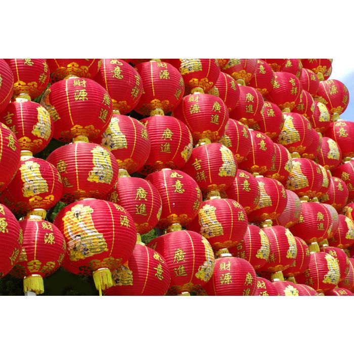 Red Chinese Lantern Wall - ID # 58149272