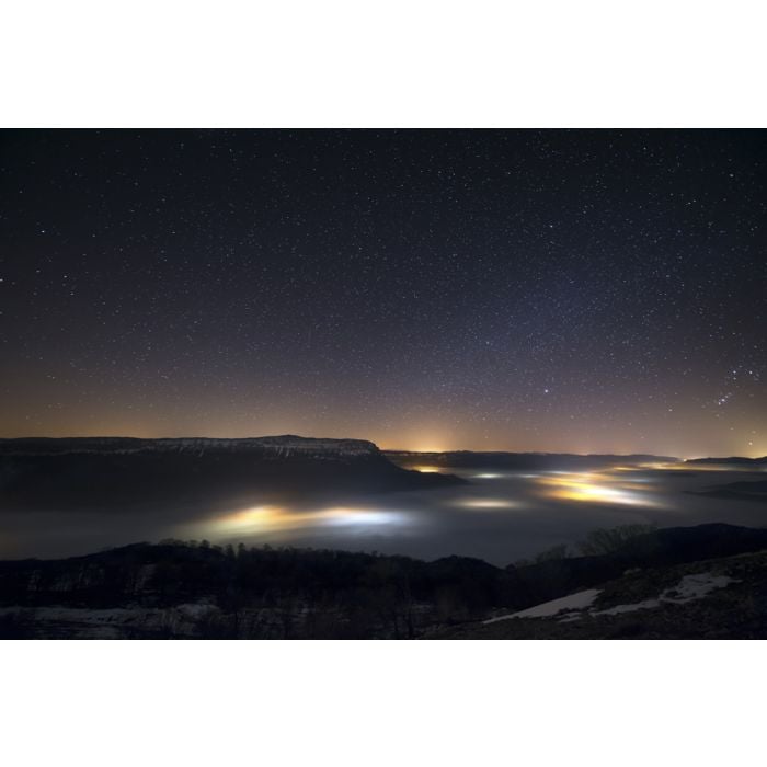 Stars In A Foggy Night Over The Valley Spain - ID # 59617326