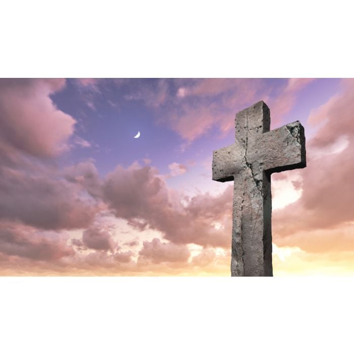 Cross At Sunset Made In 3D Software - ID # 59863673