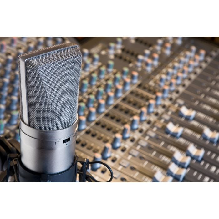 Studio Microphone And Mixing Console - ID # 6790013