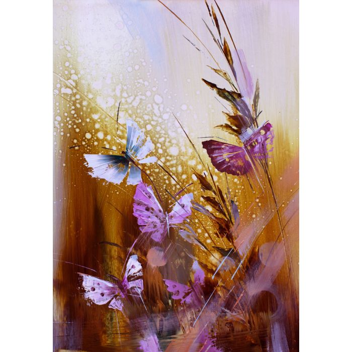 Butterflies Painting with oil paints - ID # 109467323