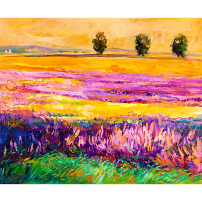 Original oil painting of lavender fields on canvas - ID # 109468247