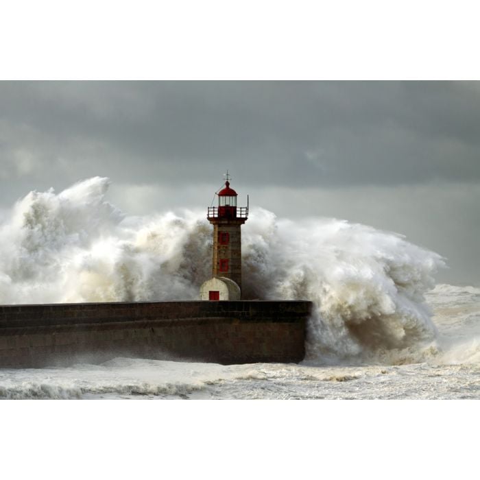 Douro River Mouth On The First Big Storm Of The Year - ID # 127519946