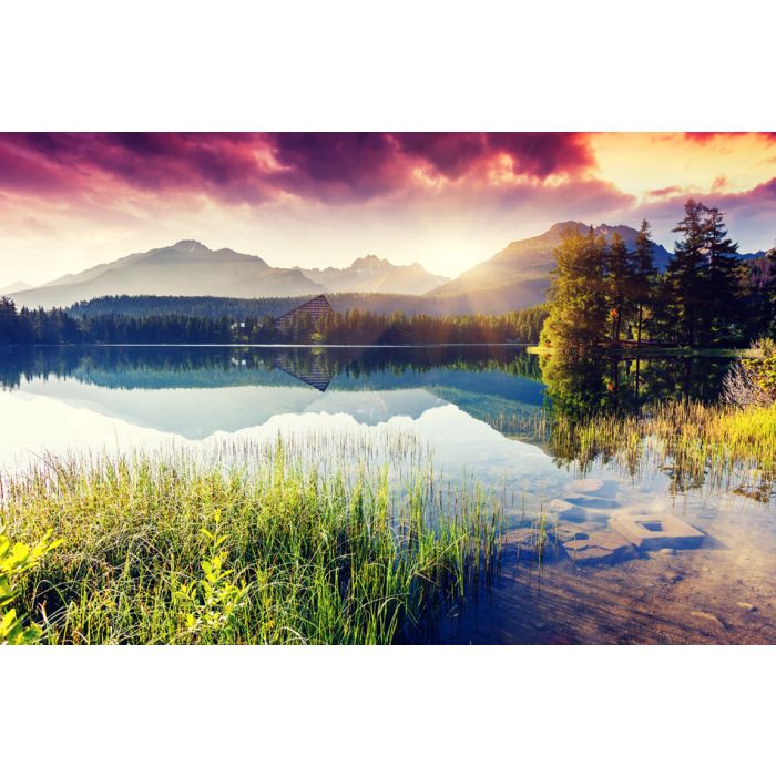 Panoramic View of Mountain lake in National Park - ID # 133253744