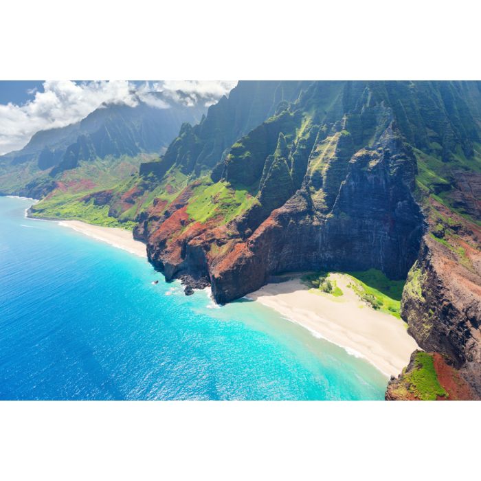 View On Na Pali Coast On Kauai Island On Hawaii In A Sunny Day - ID # 155402291