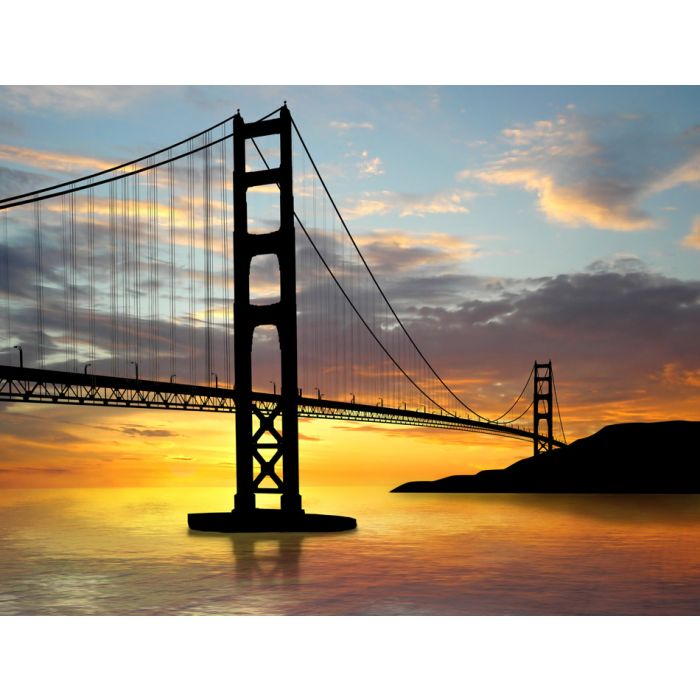 Golden Gate Bridge over sunset - ID # 15937237