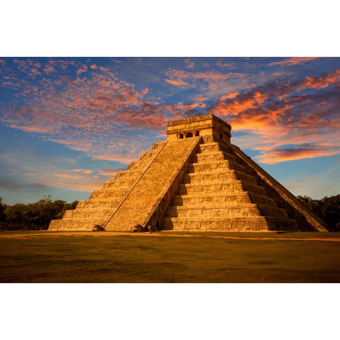 El Castillo The Kukulkan Temple Of Chichen Itza Mayan Pyramid - ID # 161210453