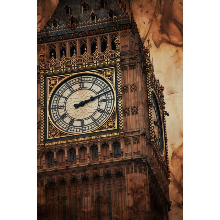 Aged Vintage Retro Picture of Big Ben in London 2 - ID # 173671562