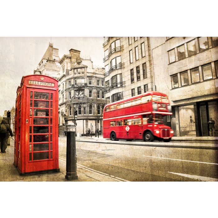 Fleet street vintage sepia texture London UK - ID # 203838595