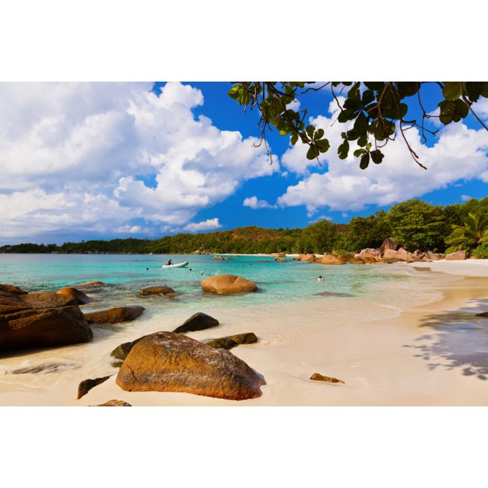 Beach Anse Lazio at island Praslin Seychelles - ID # 244784632