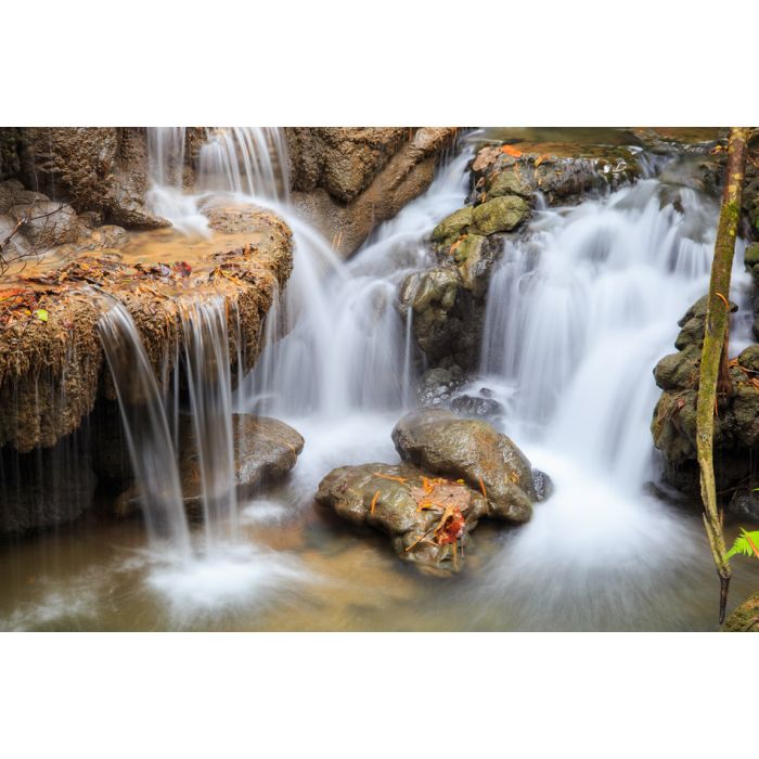 Huai Mae Khamin waterfall in deep forest Thailand - ID # 245923414