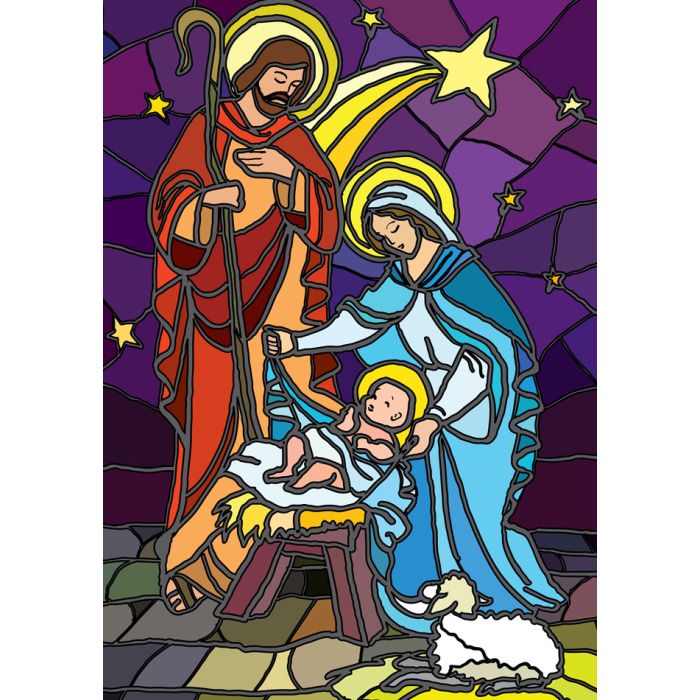 Nativity In Stained Glass - ID # 26839455