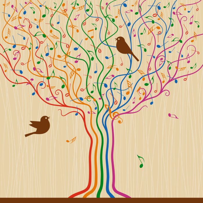 Musical Tree Mural Design - ID # 41319437