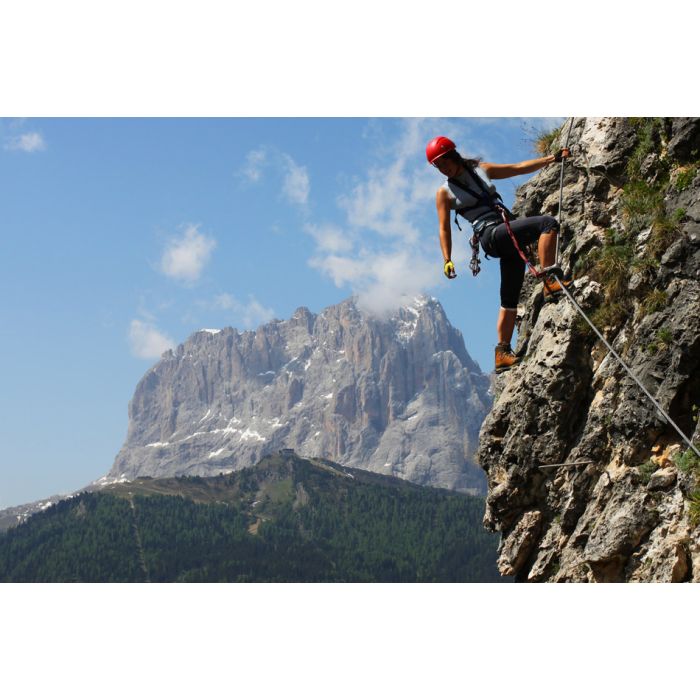 Young woman climbing in the Dolomits Italy - ID # 55262248