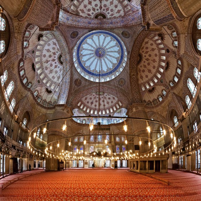 Interior Of The Sultanahmet Mosque Blue Mosque In Istanbul Turkey - ID # 75321991