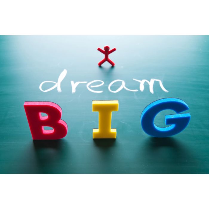 Dream Big Words On Blackboard With Colorful Alphabets - ID # 91124909