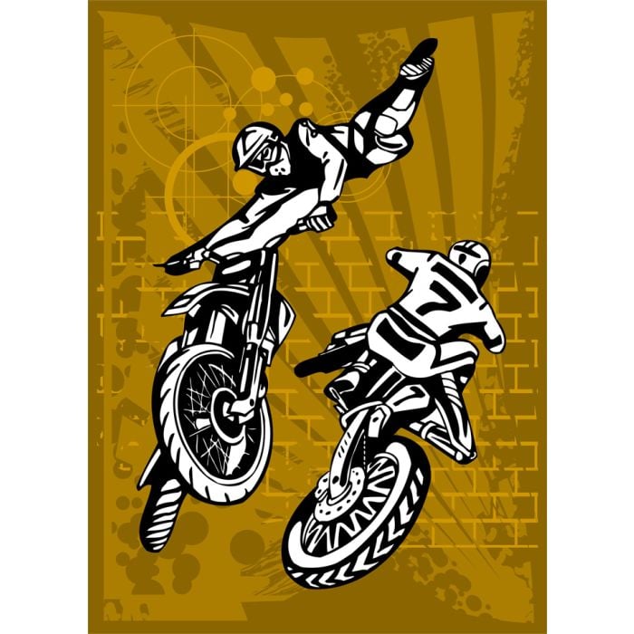 Motocross On Gold Background - ID # V-25074585-V