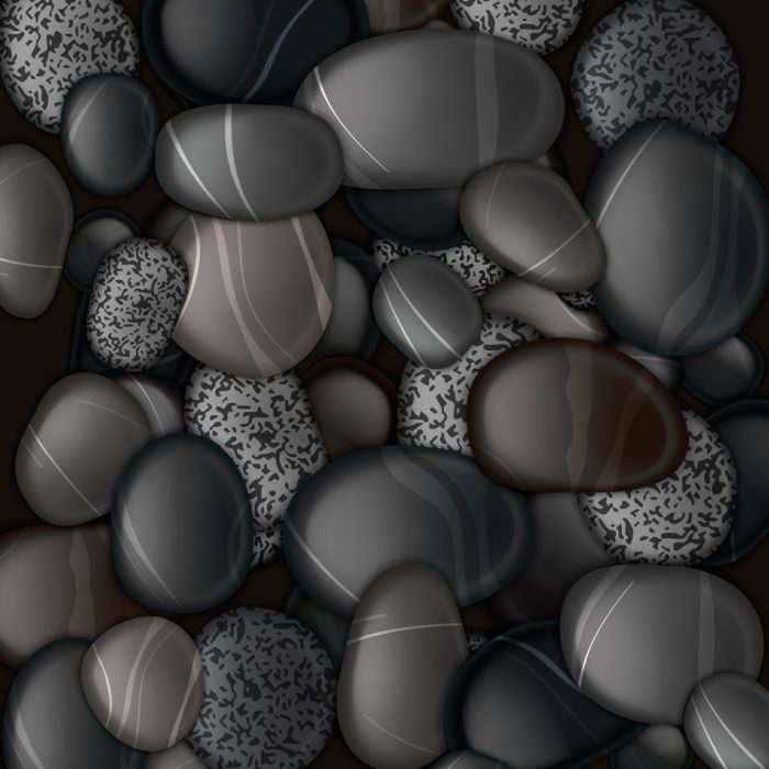 Black Pebble Stones Background -  - ID # V-52388970-V