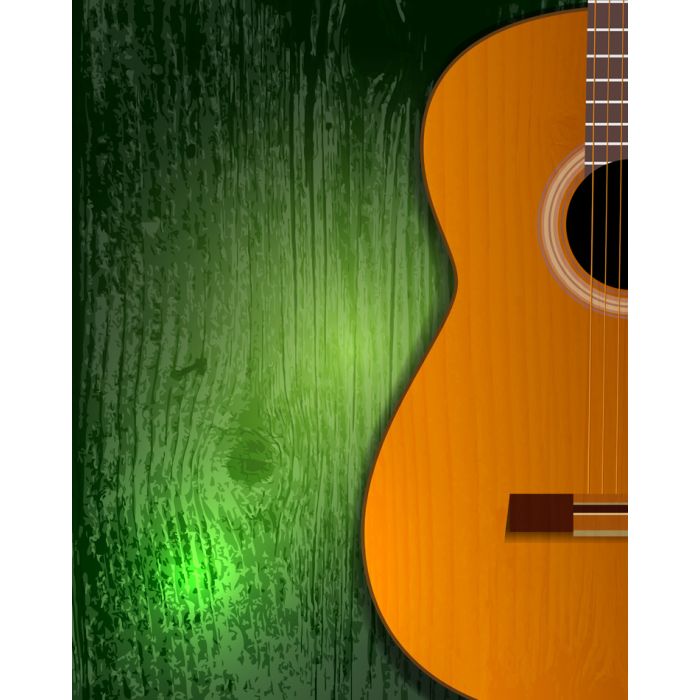 Grungy Poster With Accoustic Guitar - ID # V-53938063-V