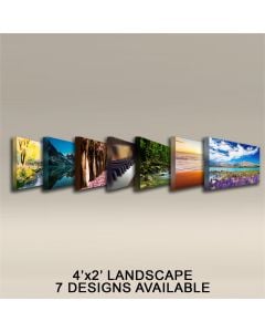 READY MADE 4'X2'X2" ACOUSTIC ART PANELS - LANDSCAPES, IN 7 STYLES