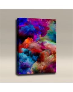 AcousticART Curated Abstract Art Collection #A3P6 Dreams of Colorful Clouds - Size: 36" L x 24" W x 2" - Portrait