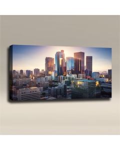 AcousticART Curated Cities Collection #C4L4 Downtown Los Angeles - Size: 48" W x 24" H x 2" - Landscape