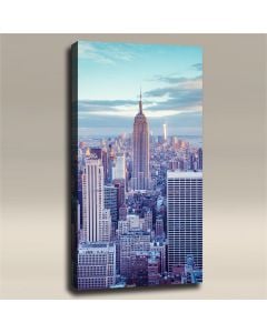 AcousticART Curated Cities Collection #C4P2 Empire State Building - Size: 48" L x 24" W x 2" - Portrait