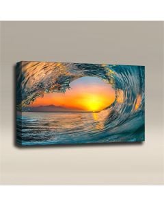 AcousticART Curated Nature Collection #N3L6 Sea water Ocean wave tube - Size: 36" W x 24" H x 2" - Landscape