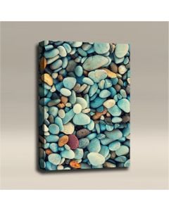 AcousticART Curated Nature Collection #N3P6 Riverstones and Pebbles - Size: 36" L x 24" W x 2" - Portrait