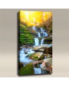 AcousticART Curated Nature Collection #N4P4 Autumn Falls - Size: 48" L x 24" W x 2" - Portrait