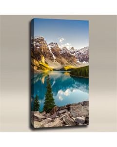 AcousticART Curated Nature Collection #N4P5 Moraine lake and Mountains - Size: 48" L x 24" W x 2" - Portrait